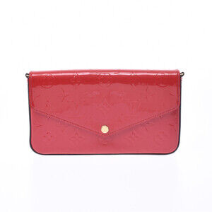 Louis Vuitton Vernis Pochette Felice Shoulder Bag Cerise Red Chain Bag